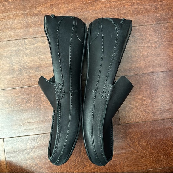 OluKai “Kulana” Black Leather Slip-On Loafers, Size 13 - Picture 4 of 15